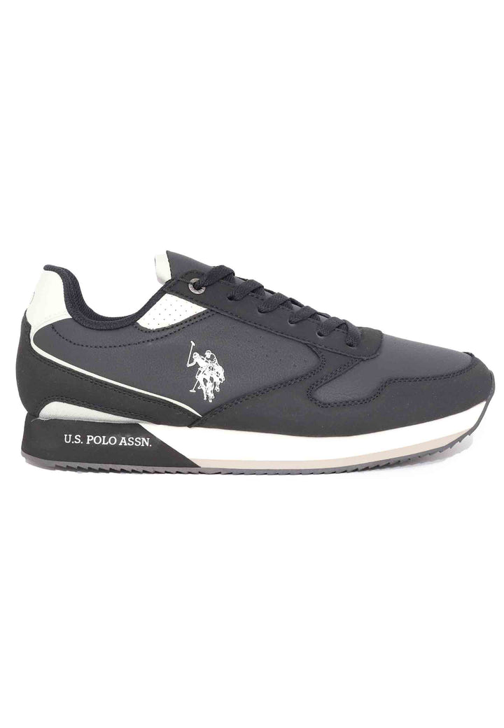 Spatarella Sneakers Uomo In Tessuto Nero