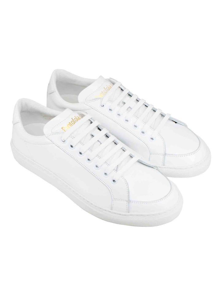 Spatarella Sneakers Uomo Top Spin In Pelle Bianca
