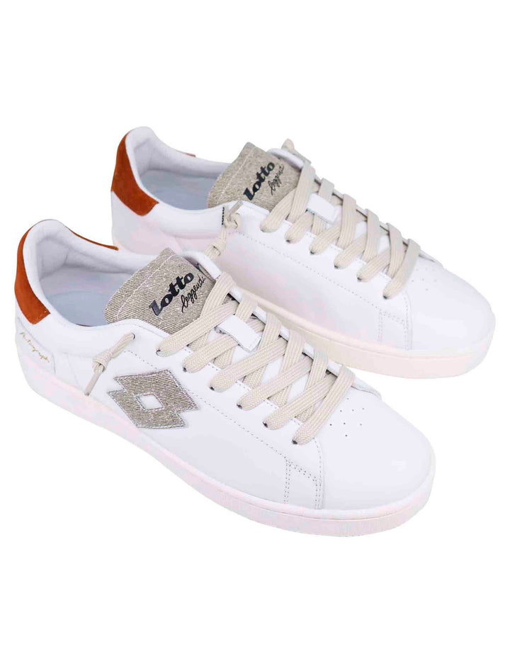 Spatarella Snekaers Uomo In Pelle Bianca Autograph