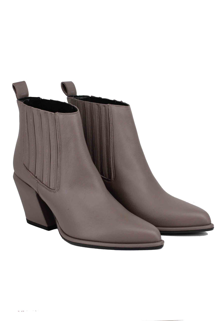 Spatarella Stivaletti Beatles Donna In Pelle Taupe