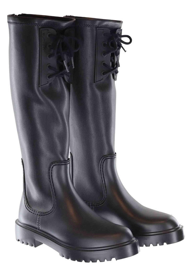 Spatarella Stivali Pioggia Donna In Pvc Nero