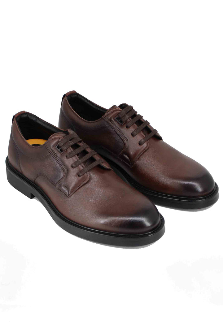 Spatarella Stringate Uomo In Pelle Marrone