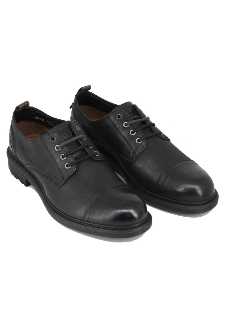 Spatarella Stringate Uomo In Pelle Nera Maywood