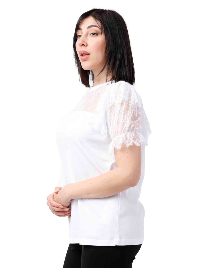 Spatarella T-shirt Donna In Cotone Bianco