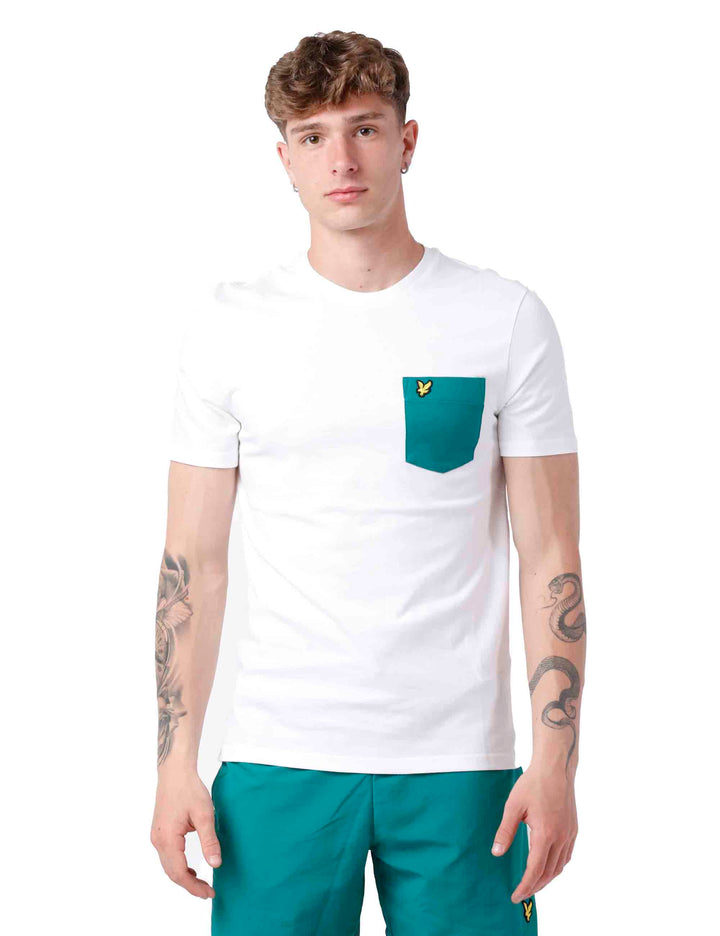 Spatarella T-shirt uomo in cotone bianco