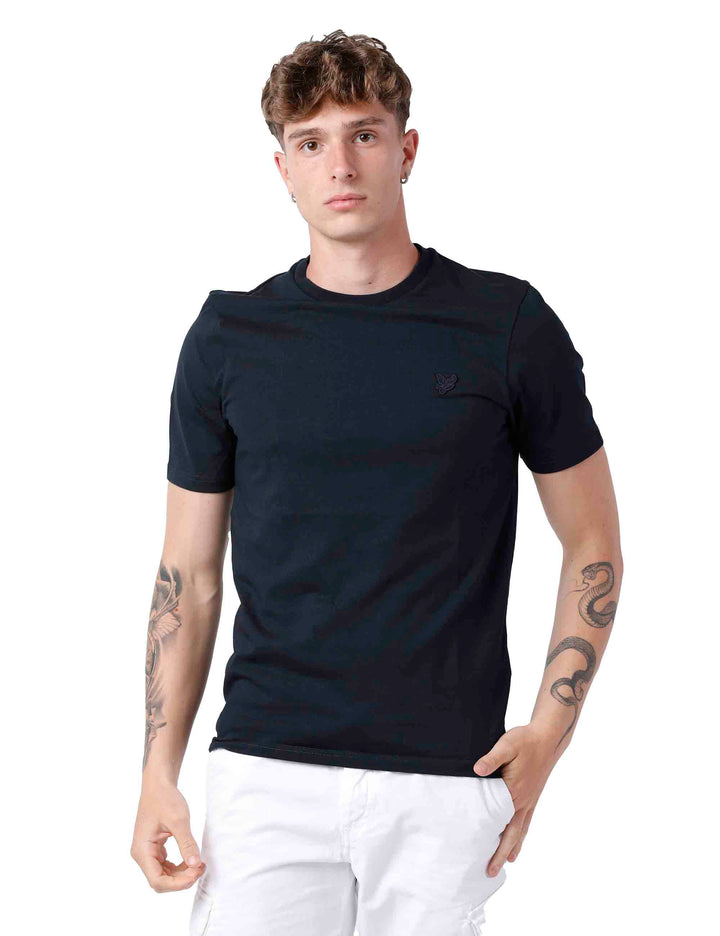 Spatarella T-shirt uomo in cotone blu
