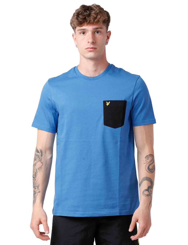 Spatarella T-shirt uomo in cotone blu