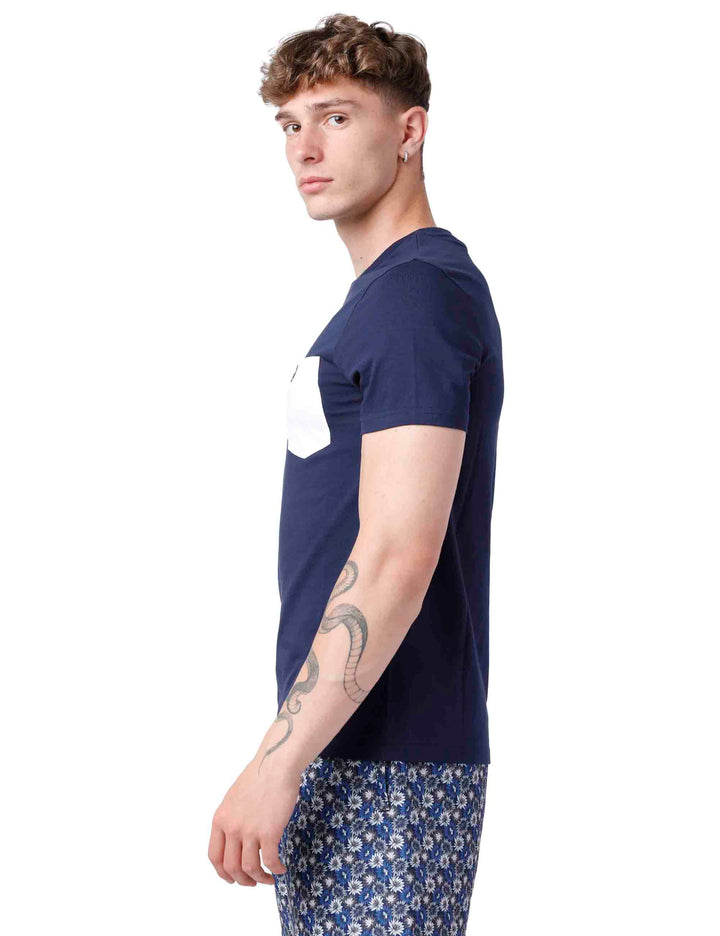 Spatarella T-shirt Uomo In Cotone Blu