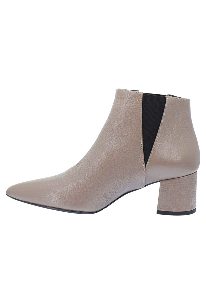 Spatarella Stivaletti Beatles Donna In Pelle Tortota Con Punta A Punta A Tacco Medio