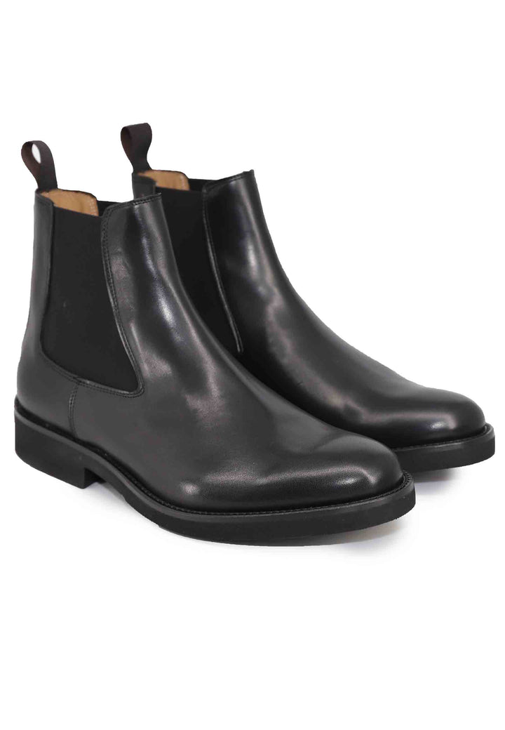 Spatarella Stivaletti Chelsea Boot Uomo In Pelle Nera Con Suola Ultra Leggera