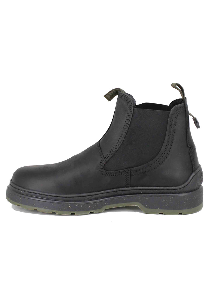 Spatarella Stivaletti Chelsea Boot Uomo In Pelle Vintage Nera Red Rock