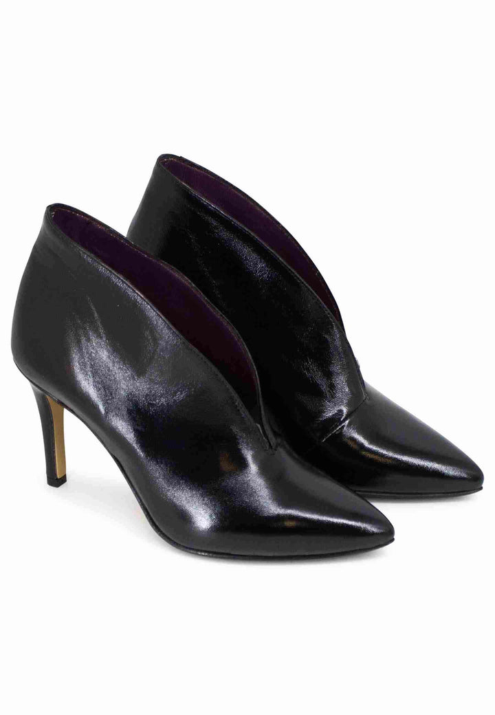 Spatarella Stivaletti Donna In Pelle Nera Tacco Alto