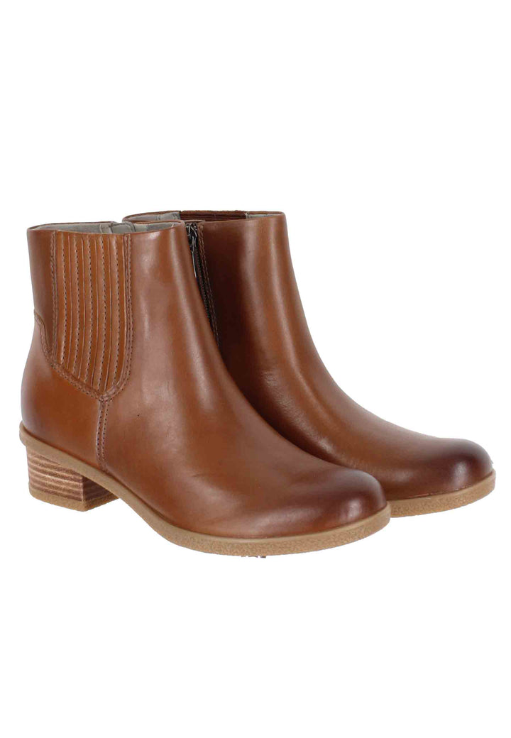 Spatarella Stivaletti Donna Whaterproff In Pelle Cuoio Con Suola In Gomma