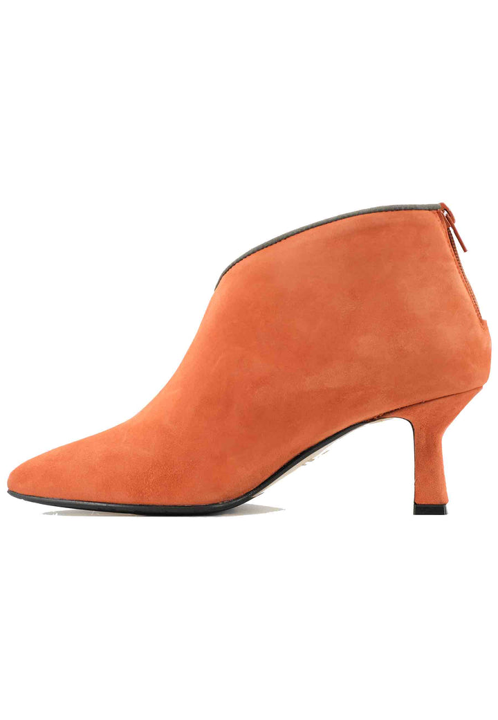 Spatarella Stivaletti TR1662/RT In Camoscio Arancione Con Zip Posteriore
