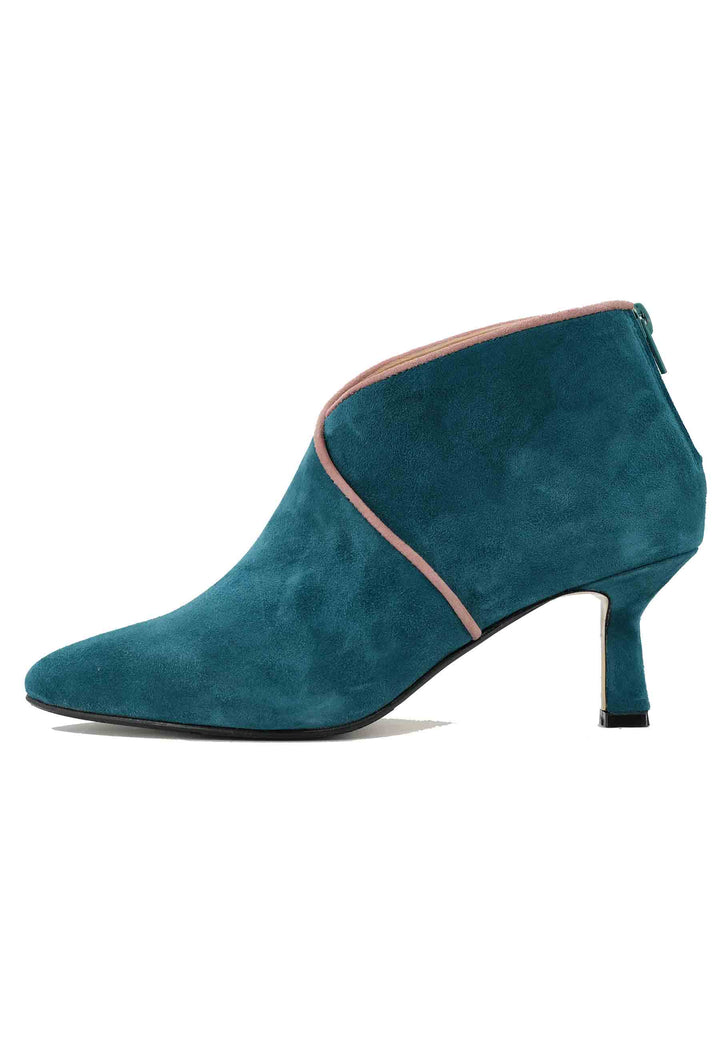 Spatarella Stivaletti TR1662/RT In Camoscio Blu Oceano Con Zip Posteriore
