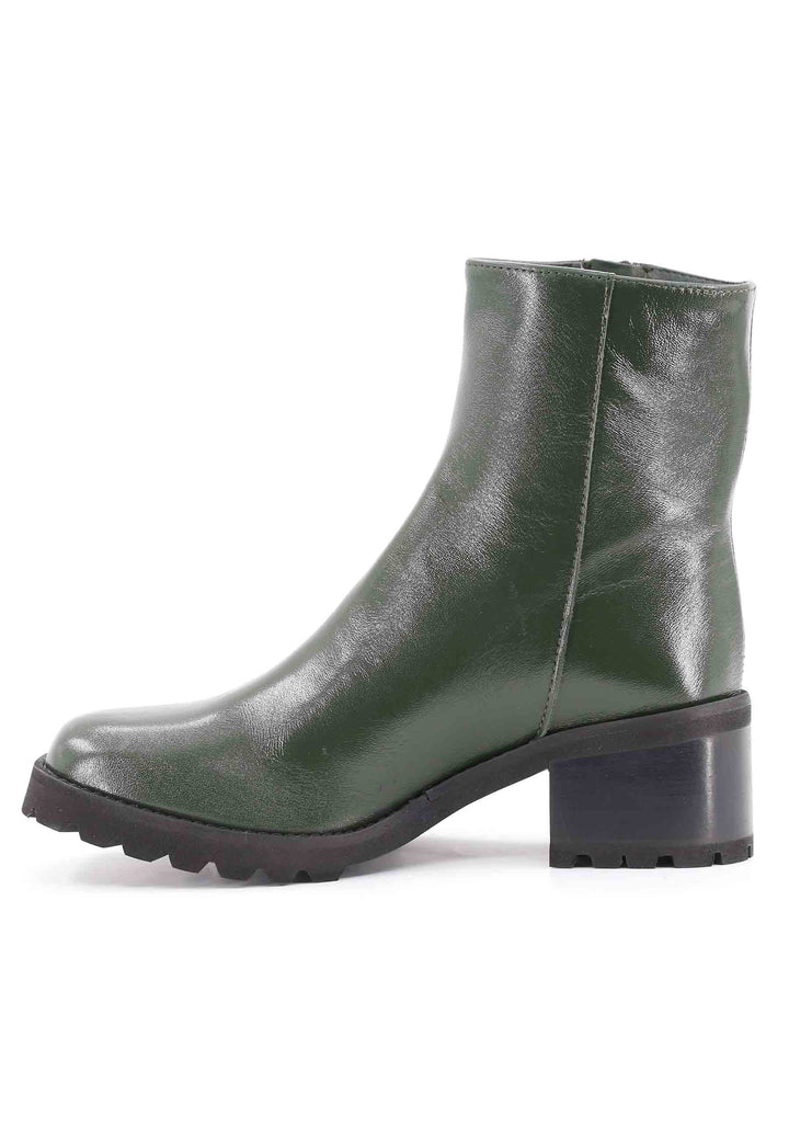 Spatarella Stivaletti TR1665 In Pelle Verde Con Suola In Gomma Carrarmato