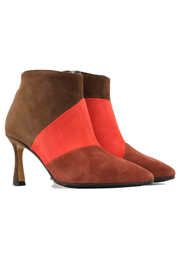 Spatarella Stivaletti TR1672/RT In Camoscio Mattone Con Tacco Alto