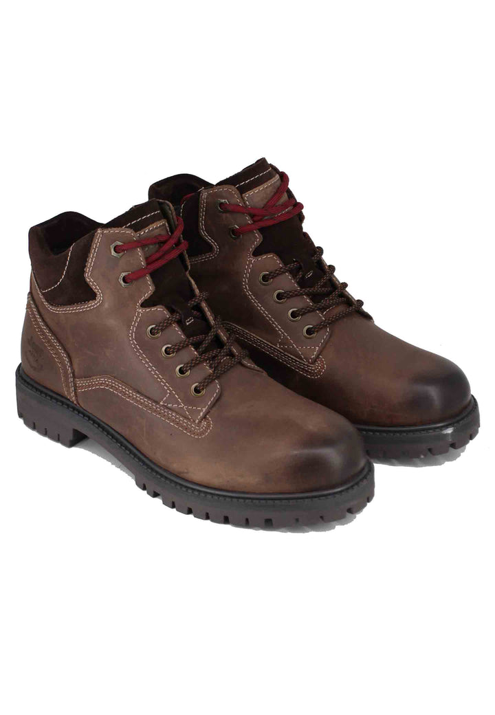 Spatarella Stivaletti Traking Uomo In Pelle Ingrassata Testa Di Moro Willys