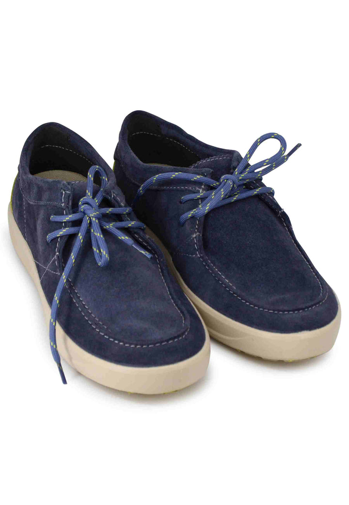 Spatarella Stringate Uomo Bob Cat In Camoscio Blu Con Suola In Gomma