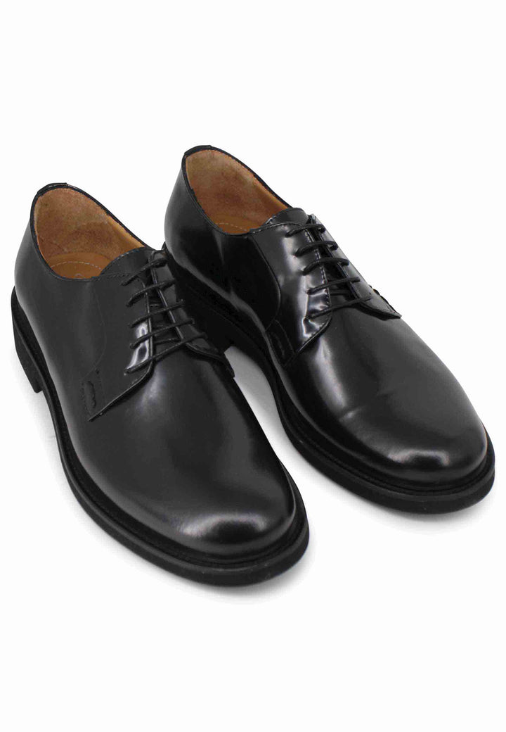 Spatarella Stringate Uomo In Pelle Nera Con Suola In Gomma Ultra Light