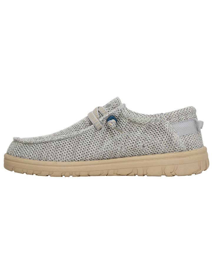 Spatarella Stringate Uomo Samoa Wallabee Knit In Tessuto Grigio