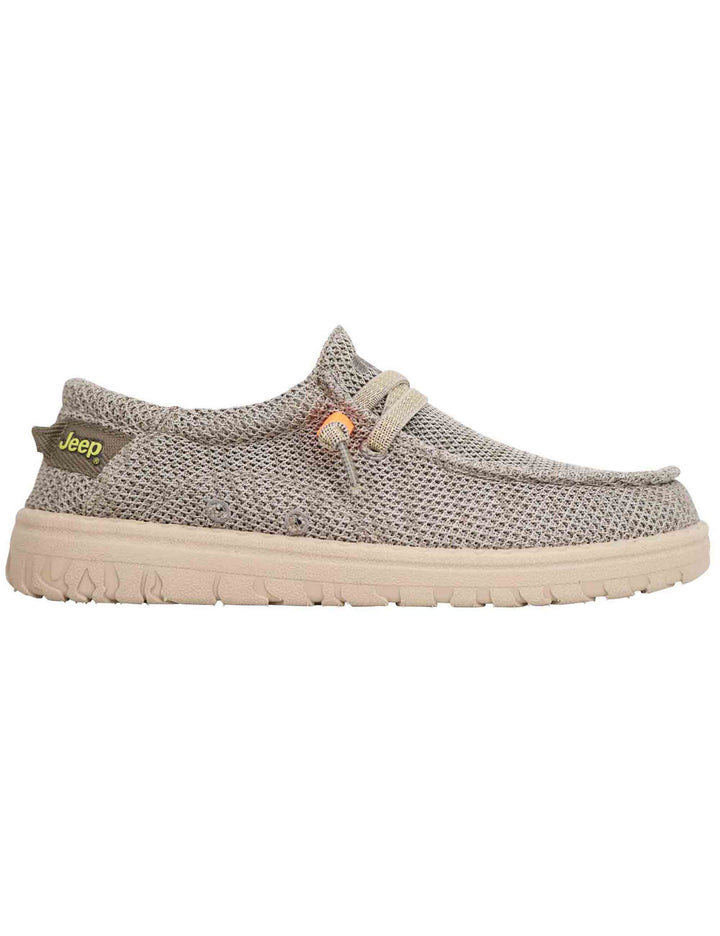 Spatarella Stringate Uomo Samoa Wallabee Knit In Tessuto Verde