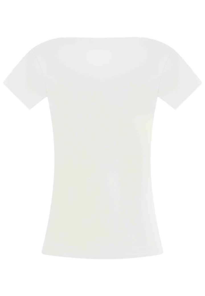 Spatarella T-shirt Donna Icons In Cotone Bianco Con Stampa In Seta