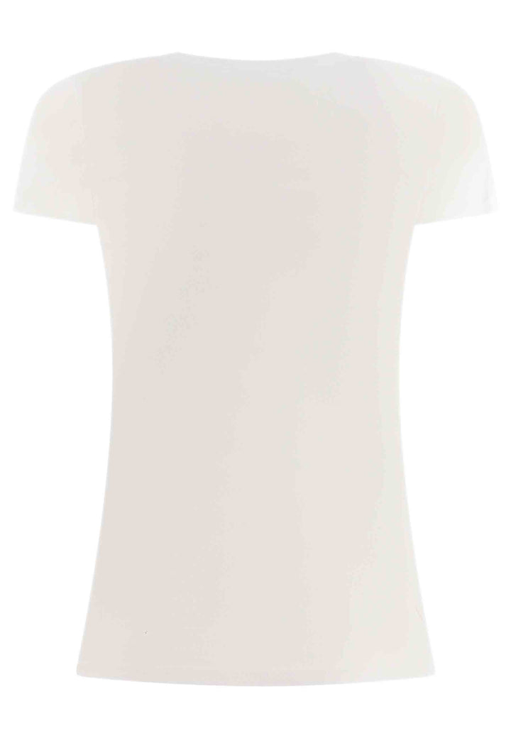 Spatarella T-shirt Donna Icons In Cotone Bianco Con Stampa In Seta
