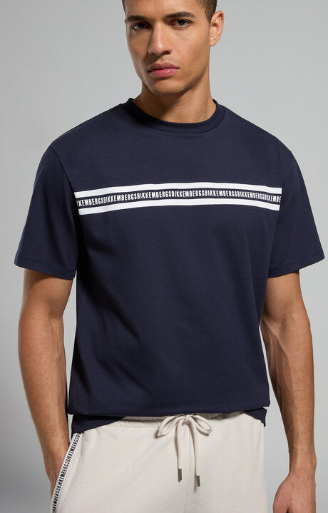 Spatarella T-shirt uomo girocollo in jersey blue pbmt0073-7000