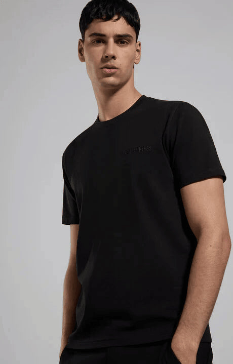 Spatarella T-shirt uomo girocollo in jersey nero bmt0202-8000