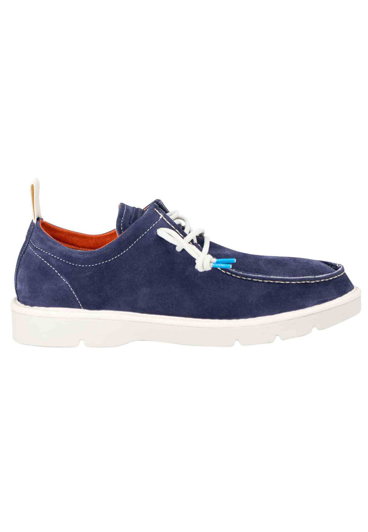 Spatarella Wally stringate uomo in camoscio blu 0002T008