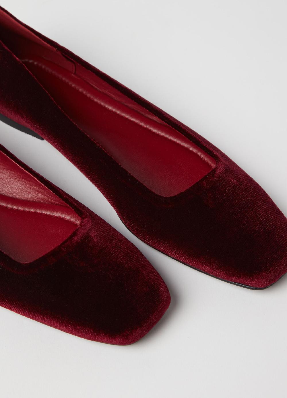 Stefanel Ballerina In Velluto Con Cinturino In Strass