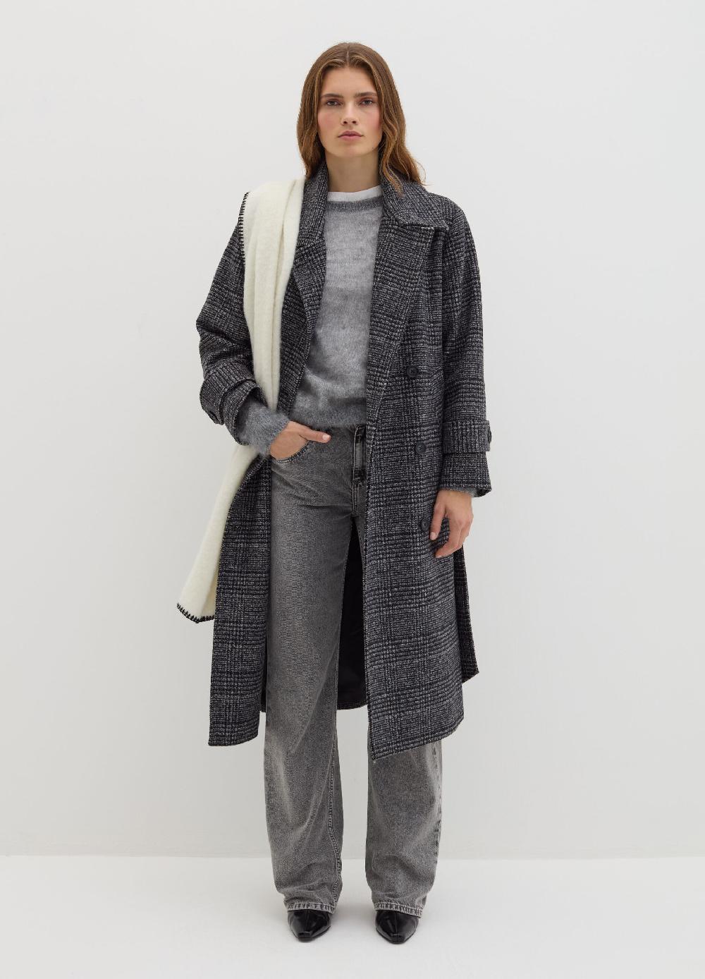 Stefanel Cappotto doppiopetto in principe di Galles