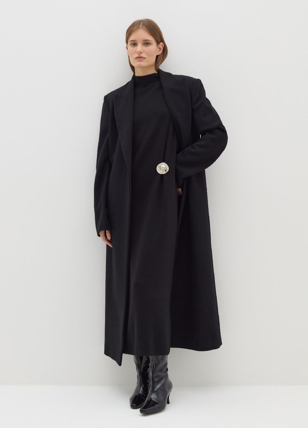 Stefanel Cappotto lungo doppiopetto in lana batavia