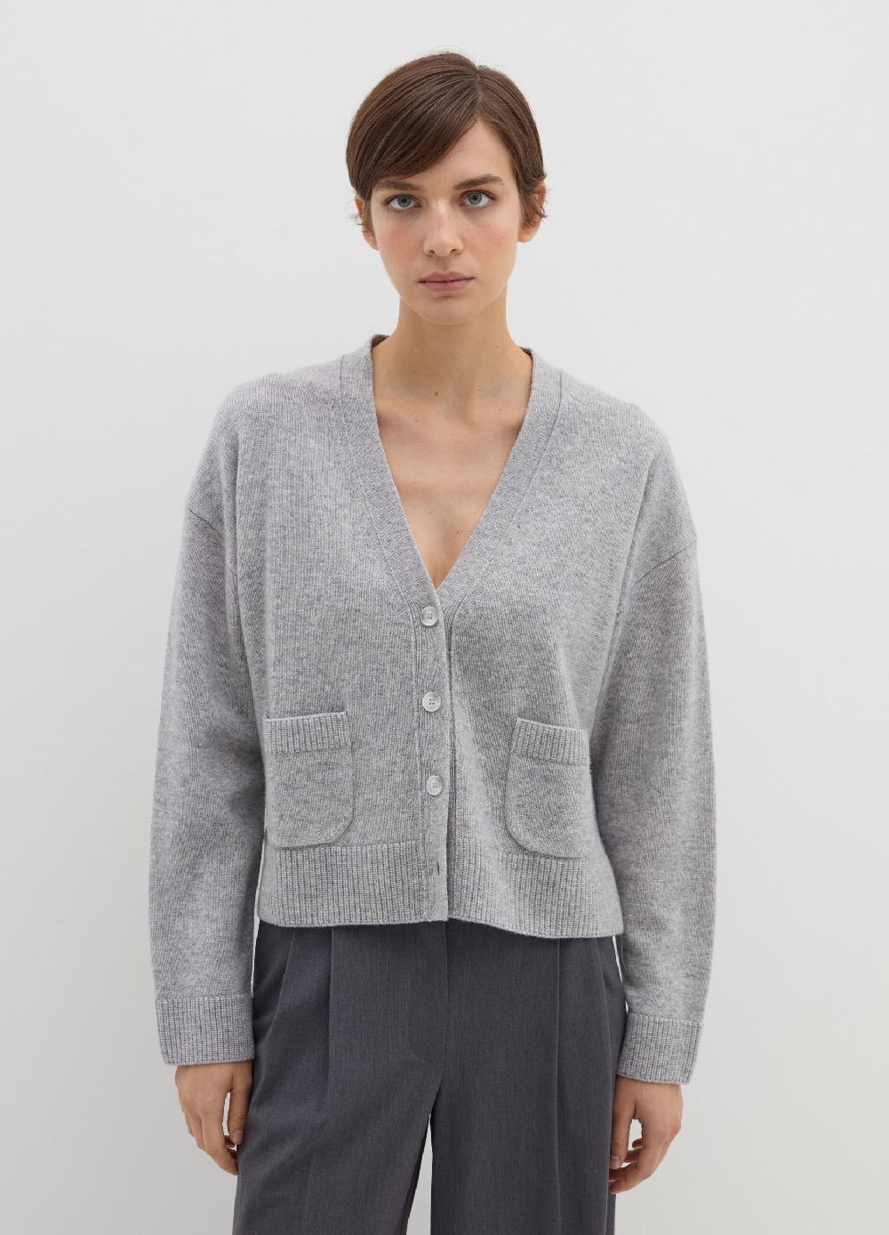 Stefanel Cardigan In Lana E Cashmere Con Scollo A V