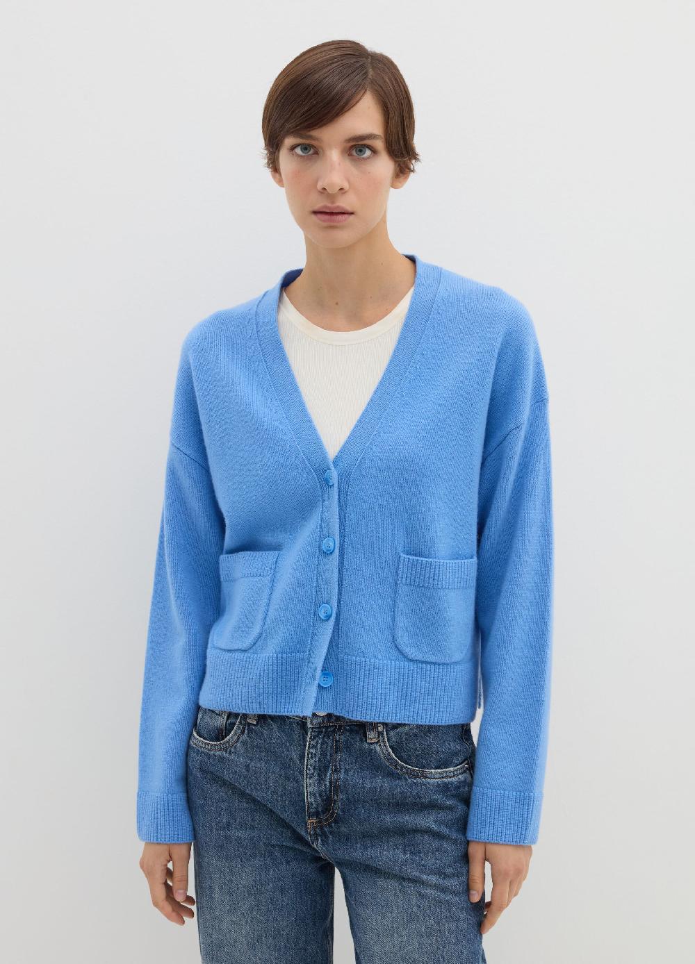 Stefanel Cardigan In Lana E Cashmere Con Scollo A V