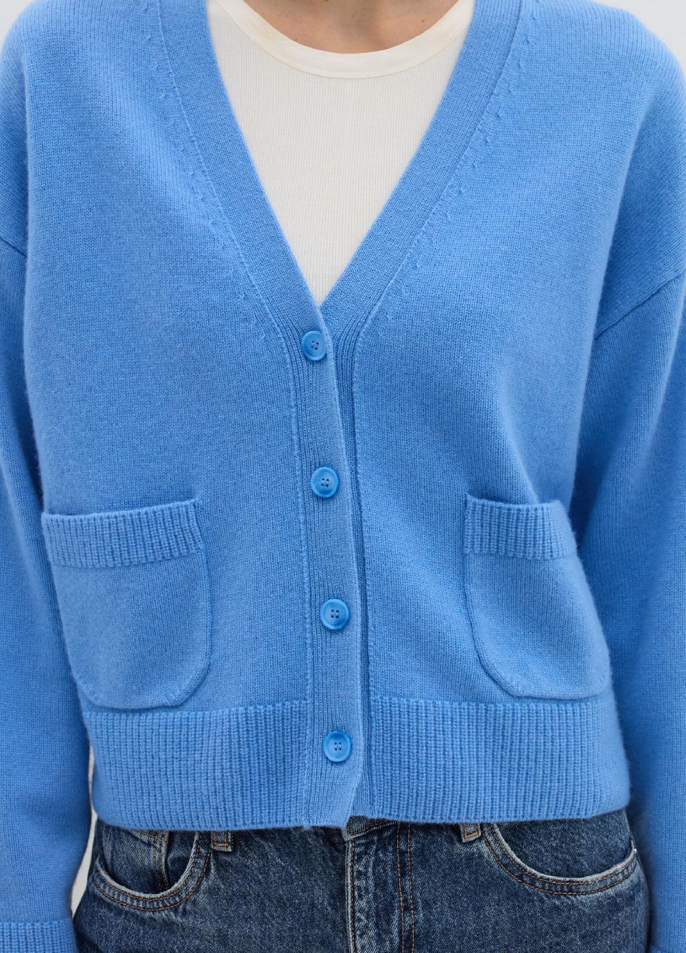 Stefanel Cardigan In Lana E Cashmere Con Scollo A V