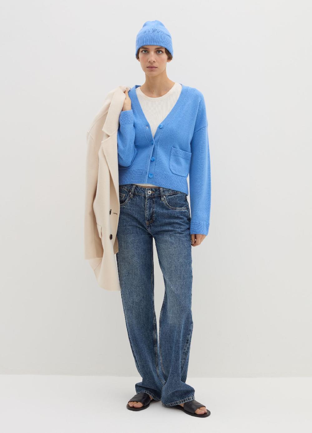 Stefanel Cardigan in lana e cashmere con scollo a V