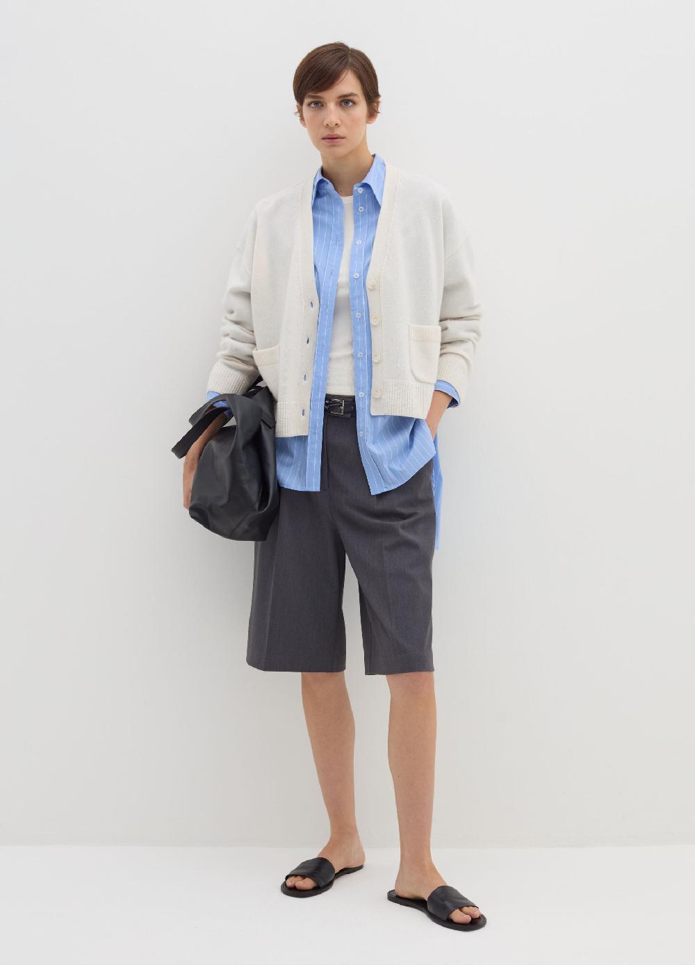 Stefanel Cardigan in lana e cashmere con scollo a V