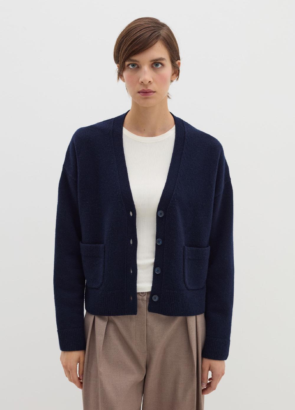 Stefanel Cardigan In Lana E Cashmere Con Scollo A V