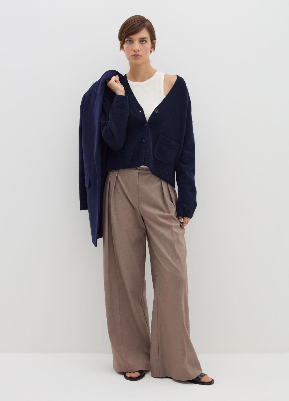 Stefanel Cardigan in lana e cashmere con scollo a V