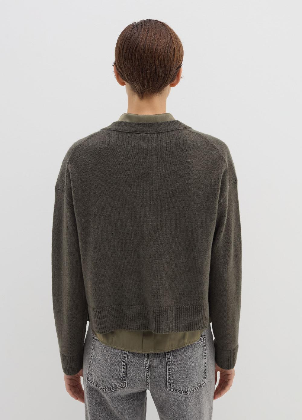 Stefanel Cardigan In Lana E Cashmere Con Scollo A V