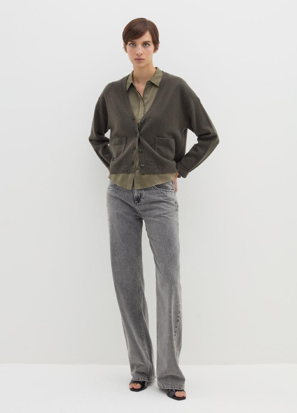 Stefanel Cardigan in lana e cashmere con scollo a V