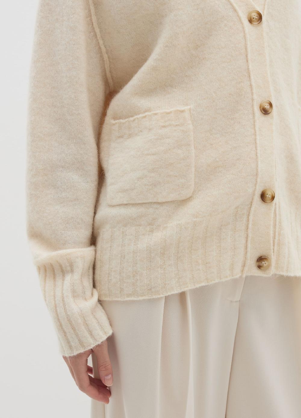 Stefanel Cardigan In Misto Lana E Alpaca Con Scollo A V