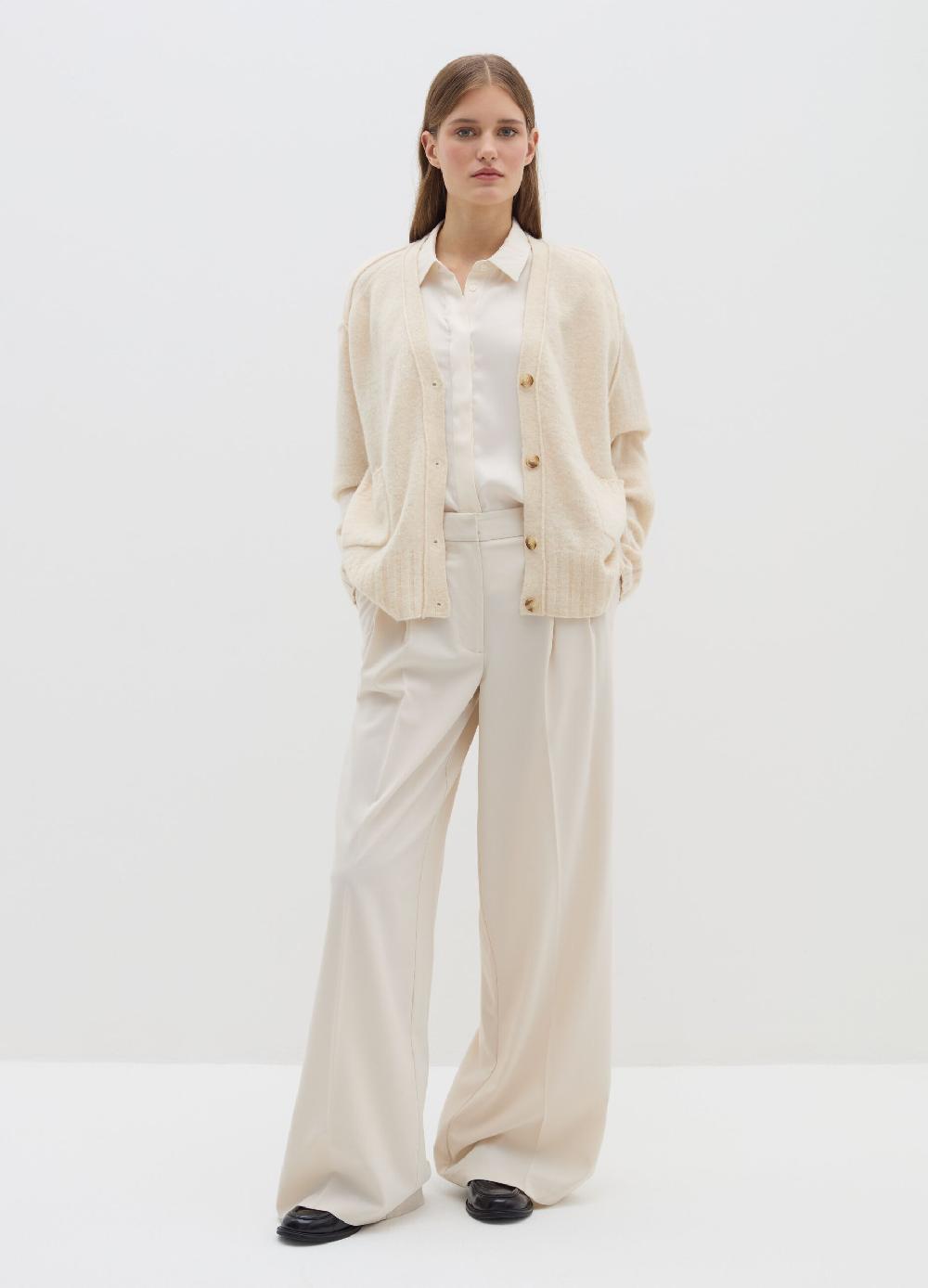 Stefanel Cardigan in misto lana e alpaca con scollo a V