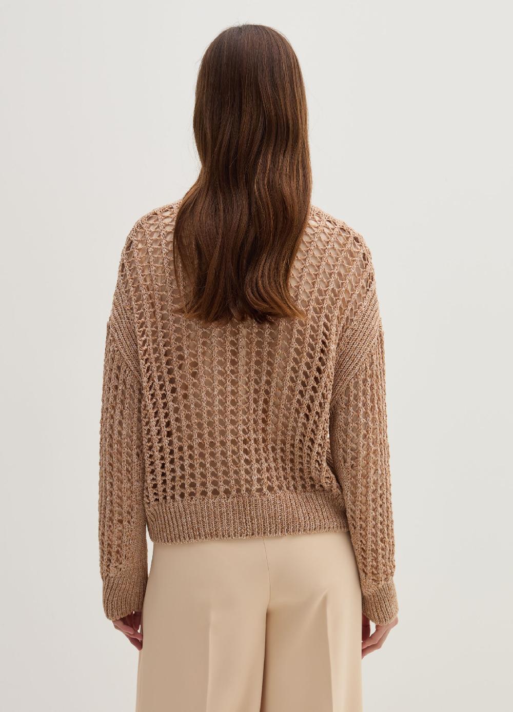 Stefanel Cardigan Over Trama Forata Effetto Mouline