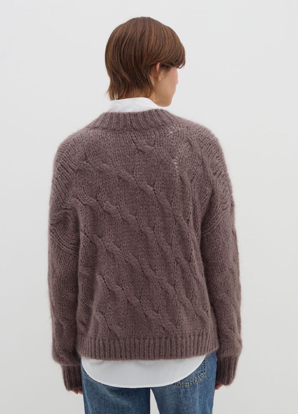 Stefanel Cardigan Oversize A Treccia Con Scollo A V