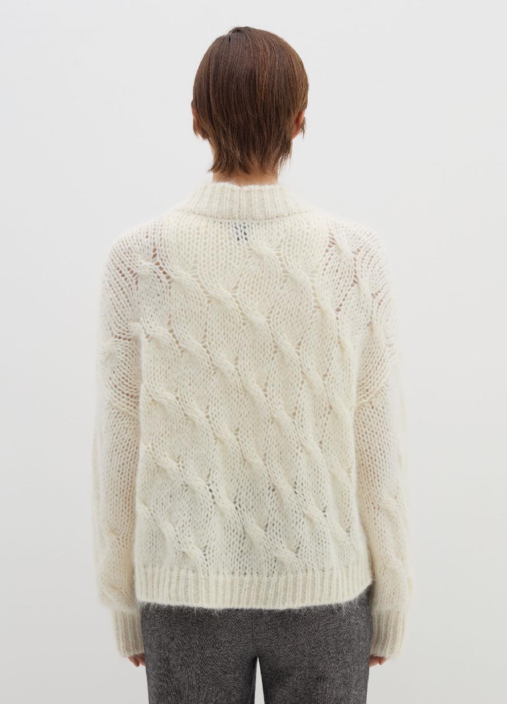 Stefanel Cardigan Oversize A Treccia Con Scollo A V