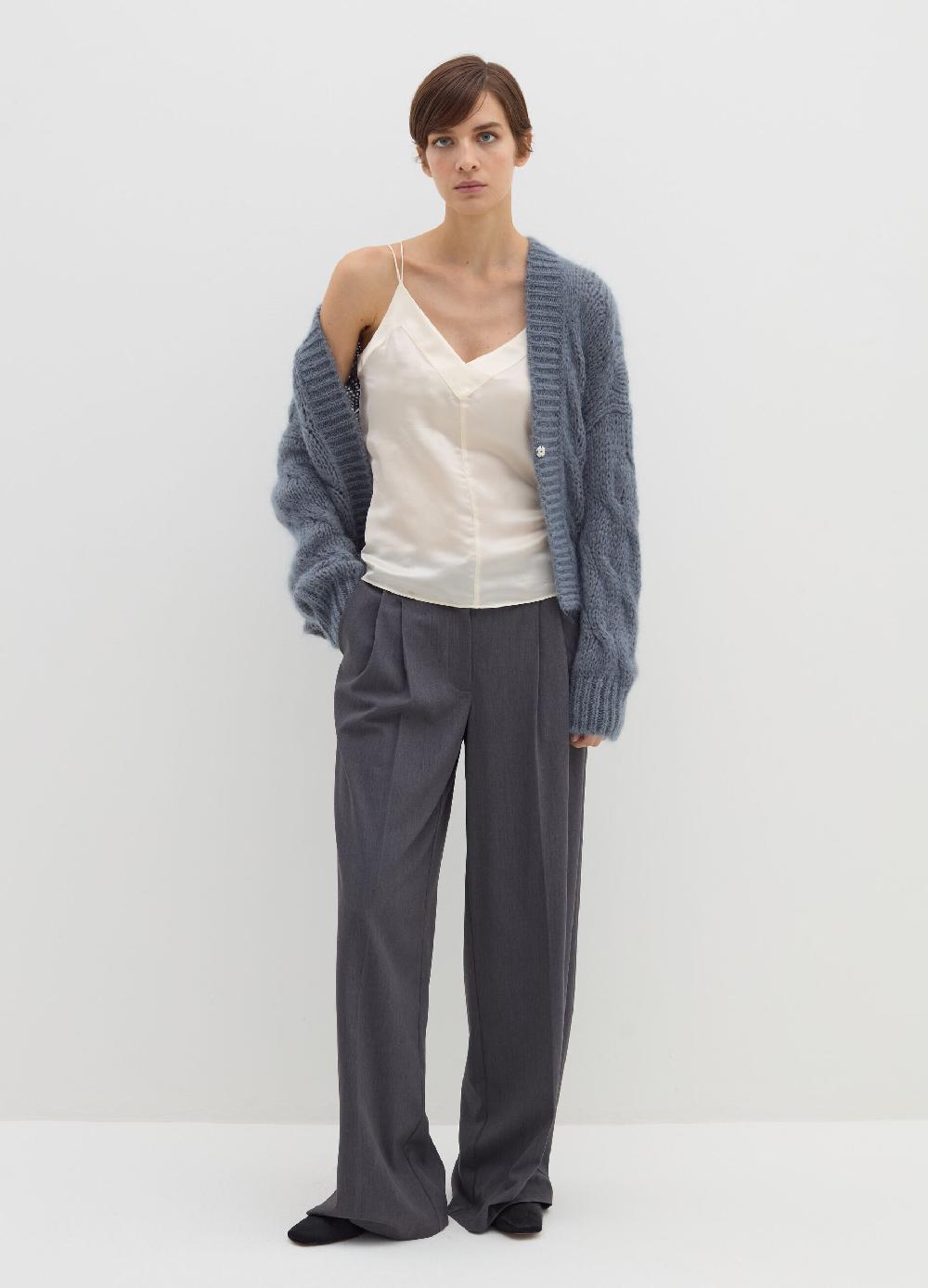 Stefanel Cardigan oversize a treccia con scollo a V