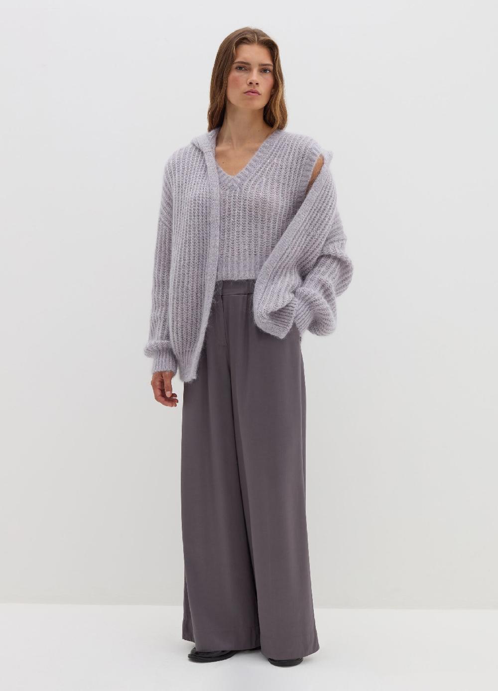 Stefanel Coatigan oversize con cappuccio e micro paillettes